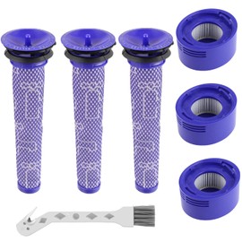 HUAREW 6 Pack Vacuum Filter Replacement Kit for Dyson V7, V8 Animal and V8 Absolute Cordless Vacuum, 3 Post Filter, 3 Pre Filter, Replaces Part # 965661-01 & 967478-01