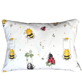 13x18 Pillowcase Kids Standard Size - Cotton Toddler Pillowcase, Bees Pillow Covers for Boys, Girls & Kids, Cute Travel Pillow Case Baby - Cute Bees