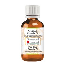Greenwood Essential Pure Ajwain Essential Oil (Trachyspermum ammi) Steam Distilled 30ml (1.01 oz)