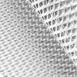 AggAuto Universal 40"x13" Car Grill Mesh - Aluminum Alloy Automotive Grille Insert Bumper Rhombic Hole 4x8mm, One of the Most Multifunctional Shape Grids Silver
