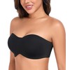 DotVol Women's Strapless Bandeau for Large Bust Unlined Seamless Underwire