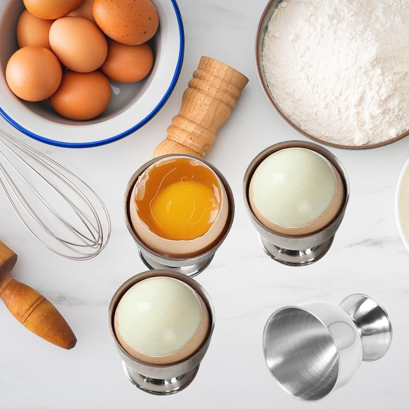4 Pcs Egg Cups Set – Soft Boiled Egg Holders,