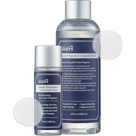 [DEARKLAIRS] Supple Preparation Unscented Toner Set, Soothing, Fast Absorbing, Non-Irritating, Fragrance-Free, Calming, K-Beauty Skincare Routine, Sensitive Skin Friendly