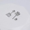 Meissa Hypoallergenic Stud Earrings for Women Men Cubic Zirconia Screw