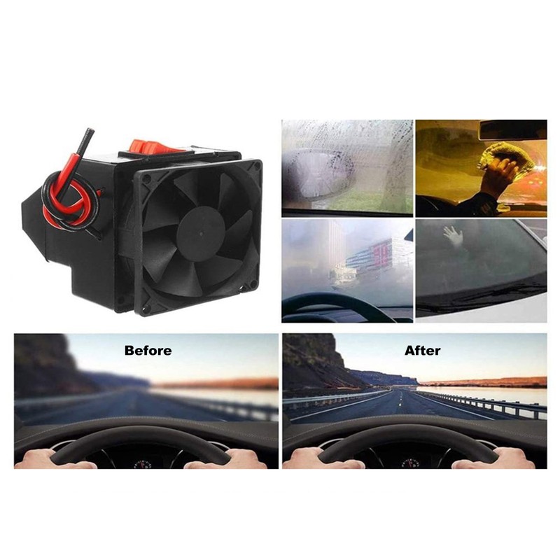 12-24V 300W Car Heater Fan,Windshield Defroster Fan Heating Warmer Demister