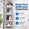 4-Tier Corner Shower Organizer for Bathroom Storage – Adjustable Tension