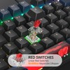 surmen Full Size Creamy Keyboard with Number Pad, 104 Keys
