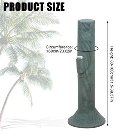 NICENEEDED Green Tower Fan Dust Cover with Pocket, Vertical Fan Dustproof Protective Cover Washable Tower Sleeve, Dust-Proof Protective Cover for Pedestal Fan Floor Stand Fan Decor