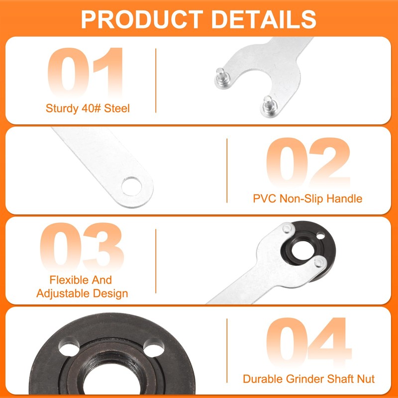 sourcing map 2pcs Angle Grinder Nut Angle Grinder Wrench Lock