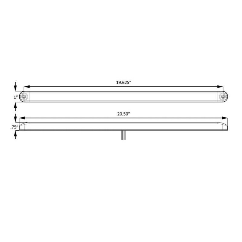 Optronics Fusion LED Thinline Red Stop/Turn/Tail
