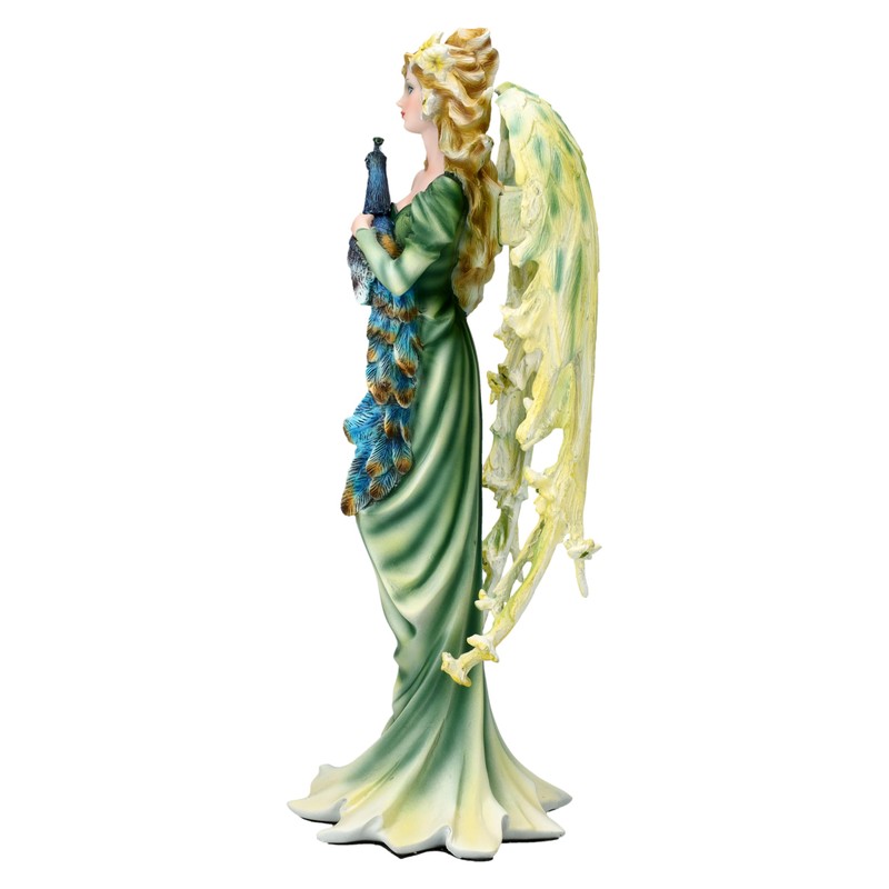 Pacific Giftware Fairy Angel Figurine Teao with Peacock, 23.5 cm,