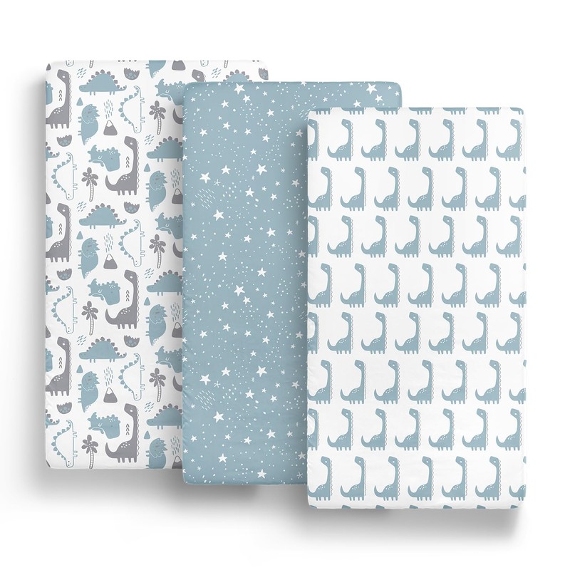 The Peanutshell Mini Crib Fitted Sheets Set, Playard, Pack Play