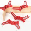 Swpeet 4Pcs 3" Aluminum Alloy Red 90 Degree Right Angle