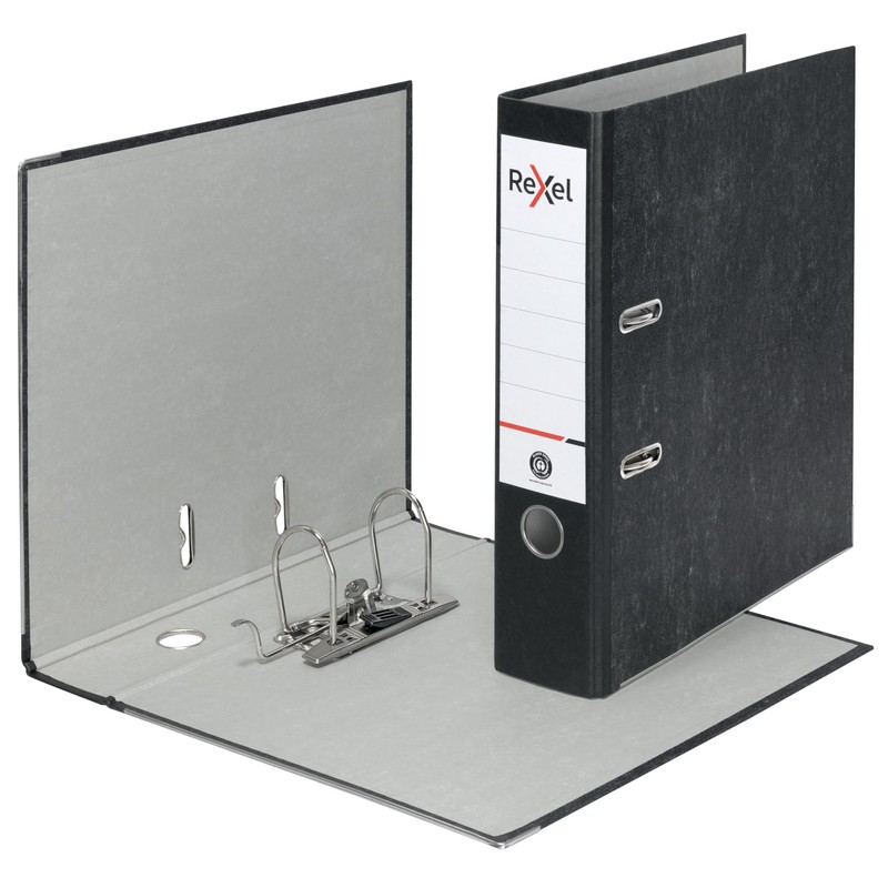 Rexel A4 Lever Arch File x1, Black, 500 Sheets capacity,