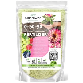 GARDENWISE 0-50-30 Universal Premium Bud and Bloom Booster Increases Flowering & Yield, for Use in Soil and Hydroponics, Super Concentrated Flower Fuel (1/2 LBS)