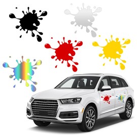 OUDQFCJ 10 Blatt Cartoon Splatter Vinyl Aufkleber-Set für Auto, Fahrzeuge, Roller, Moped, Motorradhelm, Fahrrad, Laptop, Smartphone (Mehrfarbig)