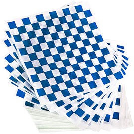 Extra Large, Grease Resistant Blue Sandwich Liner 300 Sheet Pack. Microwave Safe 15x15 in Wax Paper Deli Wrap for Restaurants, Churches, BBQs, Concession Stands, School Carnivals, Fairs. Made in USA.
