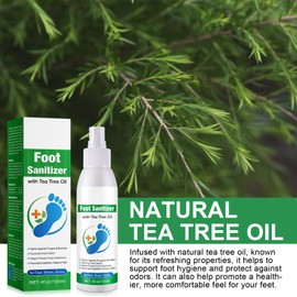 2PCS Tea Tree Oil Foot Spray, Transparent Foot Spray Refreshing, Natural Tea Tree Oil Spray (120ml/4.06 oz)