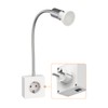 ledscom.de LESCH Socket Lamp Reading Lamp Chrome / White with