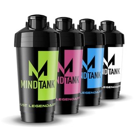 MINDTANK Shaker 700 ml blue, special base for perfect shaking, dishwasher safe