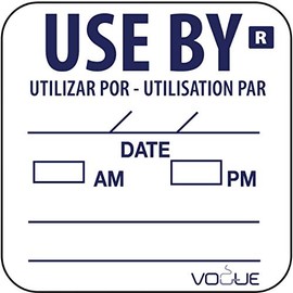 Vogue E150 Use By Labels (Pack of 1000), 25mm