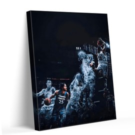 Derrick Rose Evolution Canvas Wall Decor, Basketball Star Home Decor Inspirational Poster Print, Celebrating His Electrifying Journey with the Chicago Bulls Minnesota Timberwolves 11x14inch