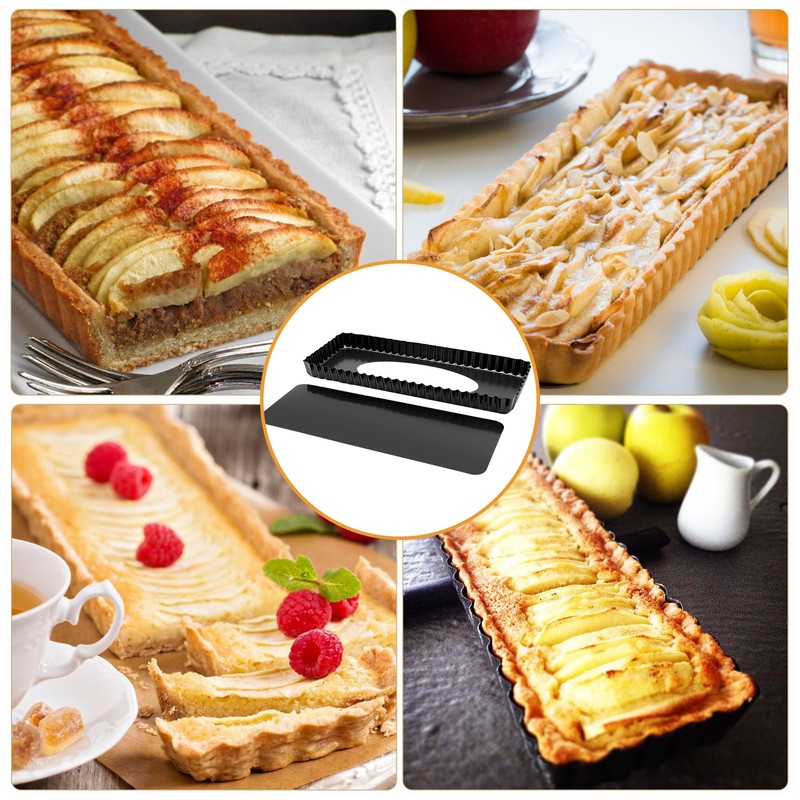 QKNOSM 2 stampi per torte con fondo di sollevamento, antiaderente,