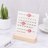 PATIKIL Wood Perpetual Calendar, 2 Pack Desktop Acrylic Calendar Stand