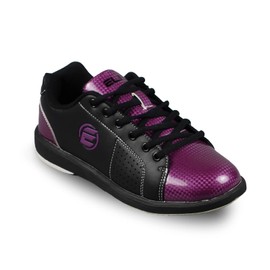 ELITE Women's Classic Bowling Shoes - Lightweight, Vibrant with Universal Slide Soles, Purple/Black, 8