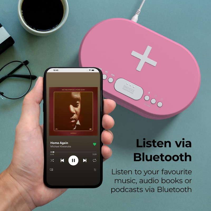 i-box Bedside Alarm Clock Radio Non Ticking with USB Charger,