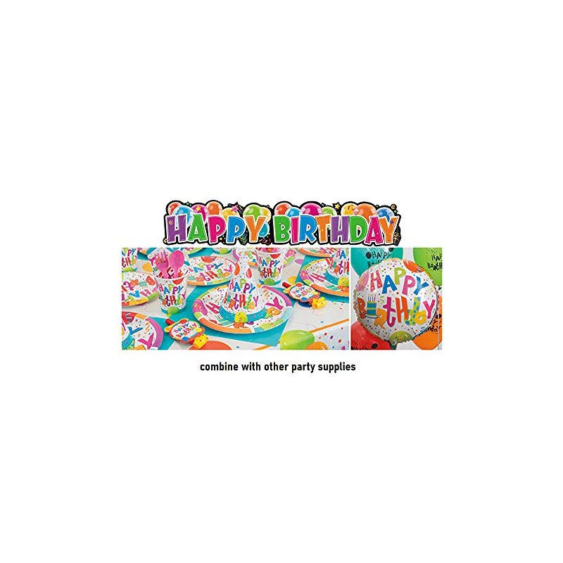 Happy Birthday Giant Jointed Banner - 4.5 ft - Premium