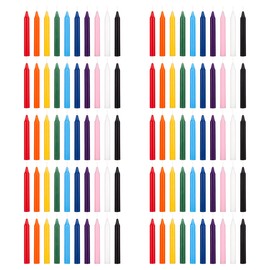 Mega Candles 100 pcs Unscented Assorted Colors Mini Taper Candle, 4 Inch Tall x 1/2 Inch Diameter, Great for Casting Chimes, Rituals, Spells, Vigil, Witchcraft, Wiccan Supplies, Meditation & More