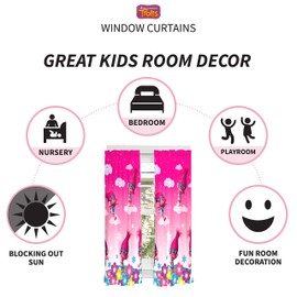 Franco Kids Window Curtain Panels Drapes Set, 82 in x 63 in, Trolls