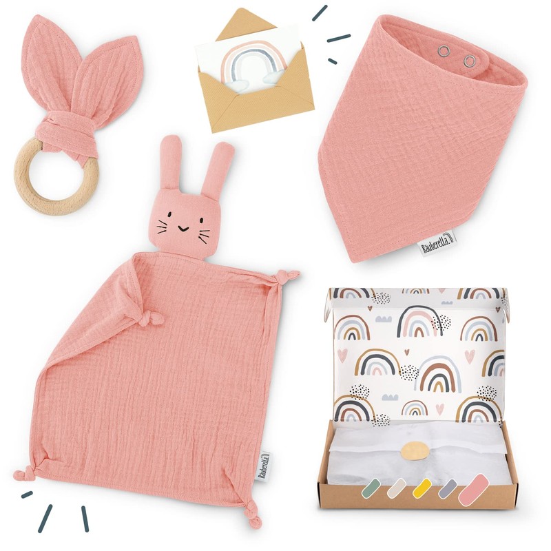 Räuberella Comforter, Teething Ring and Bib Baby Gift for Birth,