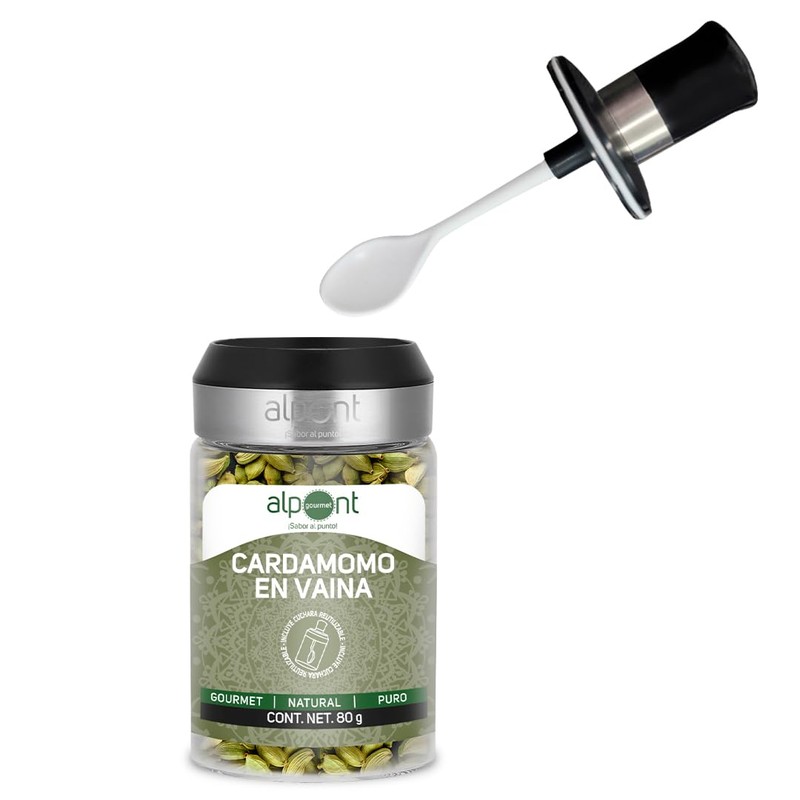 ALPONT GOURMET Cardamomo en Vaina Entera, Especia Aromática para Infusiones,