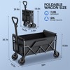 Collapsible Wagons Carts Foldable with 220lbs Weight Capacity, Lightweight Utility