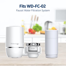 Waterdrop Ultra Filtration Faucet System Replacement Water Filters for Skin Care, Fits WD-FC-02, WD-FC-01, WD-FC-06, WD-FC-03, Last Up to 9 Months, Pack of 3