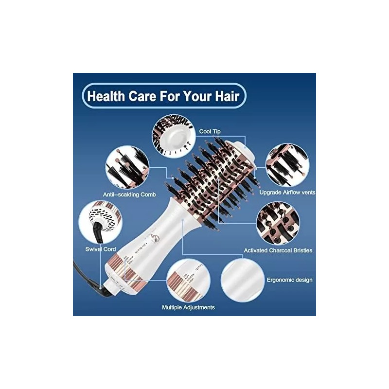 Hair Trends Cepillo Secador De Pelo Hair Trends Multifuncional -blanco