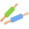 Honglida Mini Silicone Rolling Pin for Kids, Non-stick Surface Wood