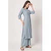 Shopping Queen Chikankari Kurta Palazzo Dupatta - Juego de seda