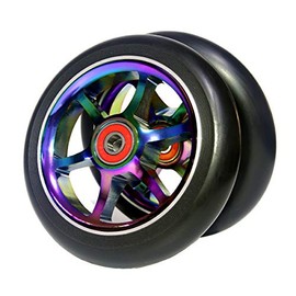 2pcs Replacement 120mm Pro Scooter Wheel with ABEC 9 Bearings Fit for MGP/Razor/Lucky Pro Scooters (Rainbow)