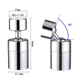FEILINGDI Faucet Shower 2-Stage Switching Sprayer Foaming Faucet 360 Degree Rotation Pure Copper Ball Head 80 Degree Change Direction Kitchen Water-Saving Faucet