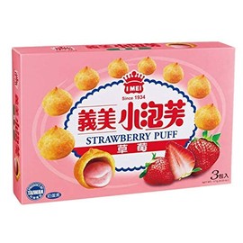 I-MEI PUFF flavor Taiwan Snack 義美小泡芙 (3 in 1 171g) (Strawberry)