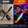 Rainbow Light-Up Space Sword Toy with Sound & Mist Effects