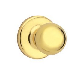 Weiser Yukon Brass Door Knob, Interior Door Handles/Passage Knobs for Hall and Closet Door, Non-Locking Hall/Closet Door Handle, Traditional Home Décor