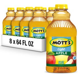 Mott's Apple Light Juice Drink, 64 Fl Oz Bottle (Pack Of 8), 42% Fruit Juice With 50% Fewer Calories Than 100% Apple Juice, Excellent Source Of Vitamin C