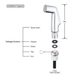 Kitchen Sink Sprayer Replacement, Universal sink sprayer, Kitchen Side Sprayer Head, Pull Out Spray Head, Faucet Sprayer Replacement, Compatible with Delta, Moen, Kohler, OEM (Chrome)