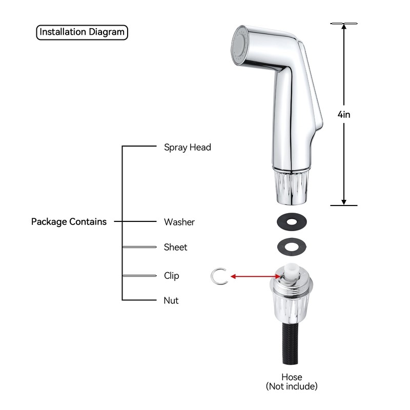 Kitchen Sink Sprayer Replacement, Universal sink sprayer, Kitchen Side Sprayer