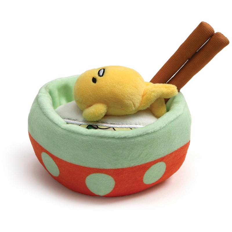 GUND Sanrio Gudetama the Lazy Egg Plush, Gudetama with Noodles,