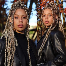 Leeven 24 Inch Ombre Blonde Water Wave Crochet Twist Hair for Butterfly Faux Locs 7Pcs Curly Passion Twist Crochet Hair Braids for Black Women Synthetic Passion Twist Hair Extension T27/613#